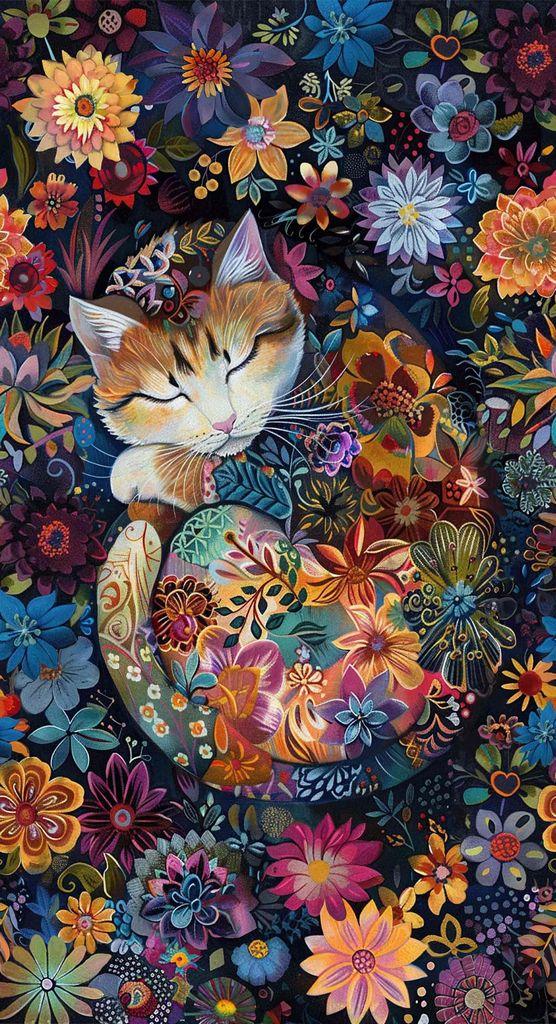 24_Calico_Cat_Panel-Black_PANEL-CD4112-BLACK_Cotton_Fabric