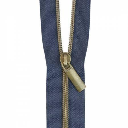 Navy_3_Nylon_Antique_Coil_Zippers_3_Yards_with_9_Pulls_ZBY3C19