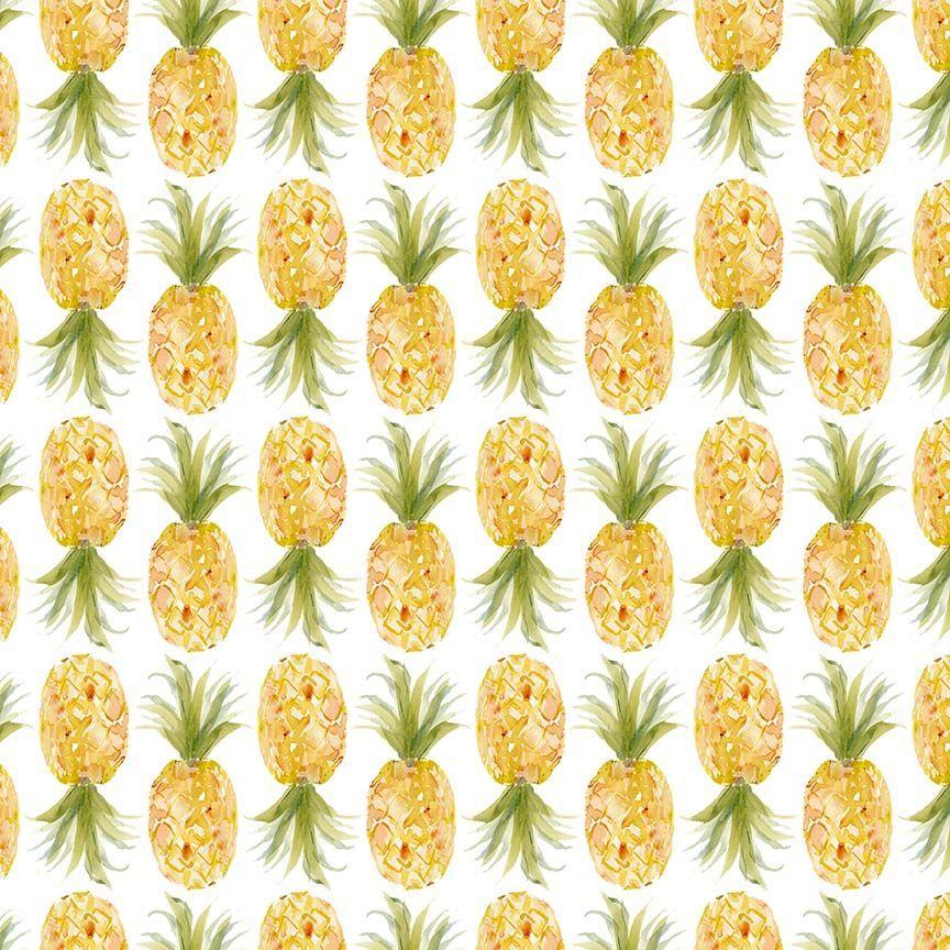 Pineapples-White_STELLA-DCJ3381-WHITE_Cotton_Fabric