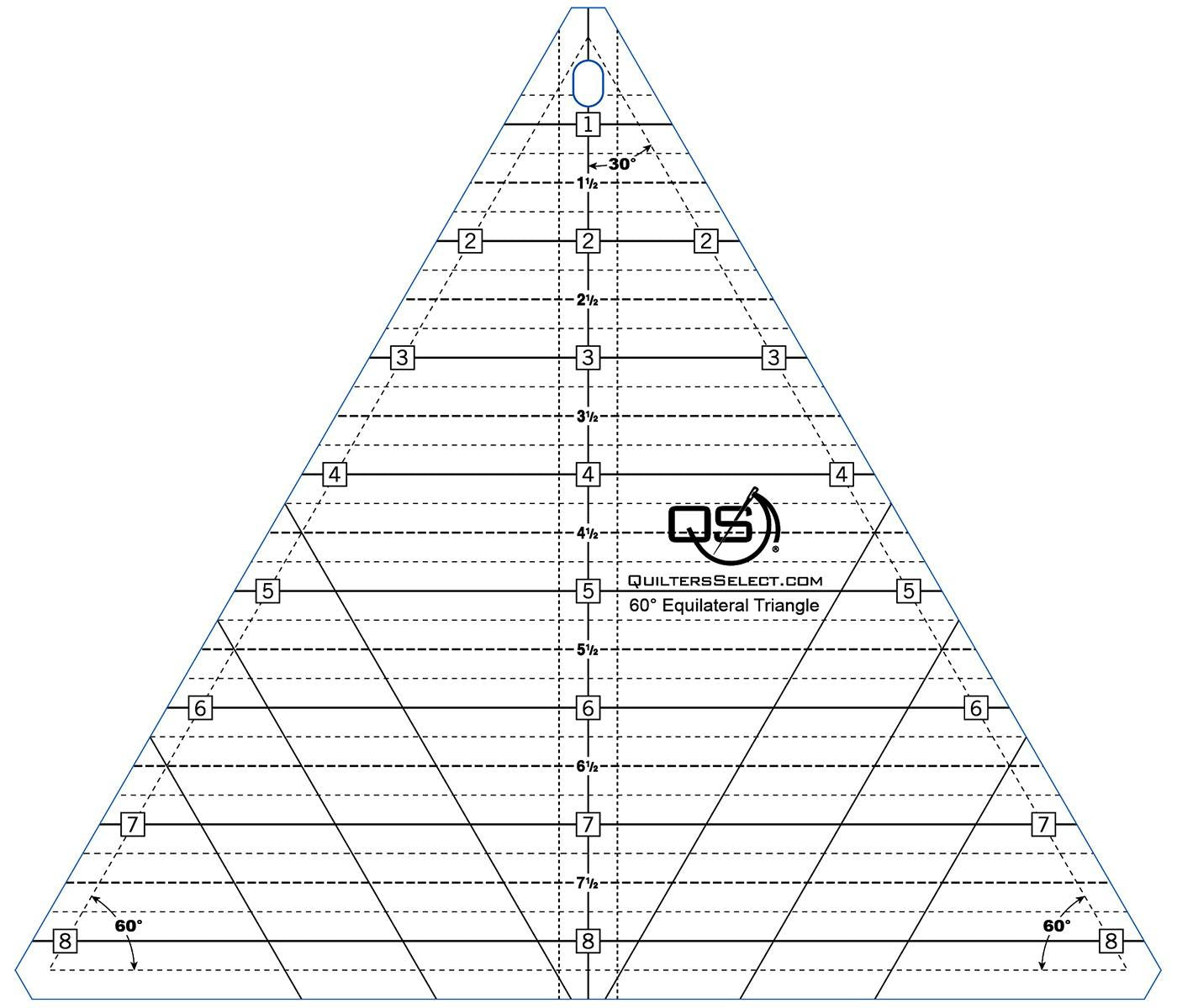 Quilters_Select_60_Degree_8-12in_Quilting_Ruler_QS-60TRI_Quilting_Ruler