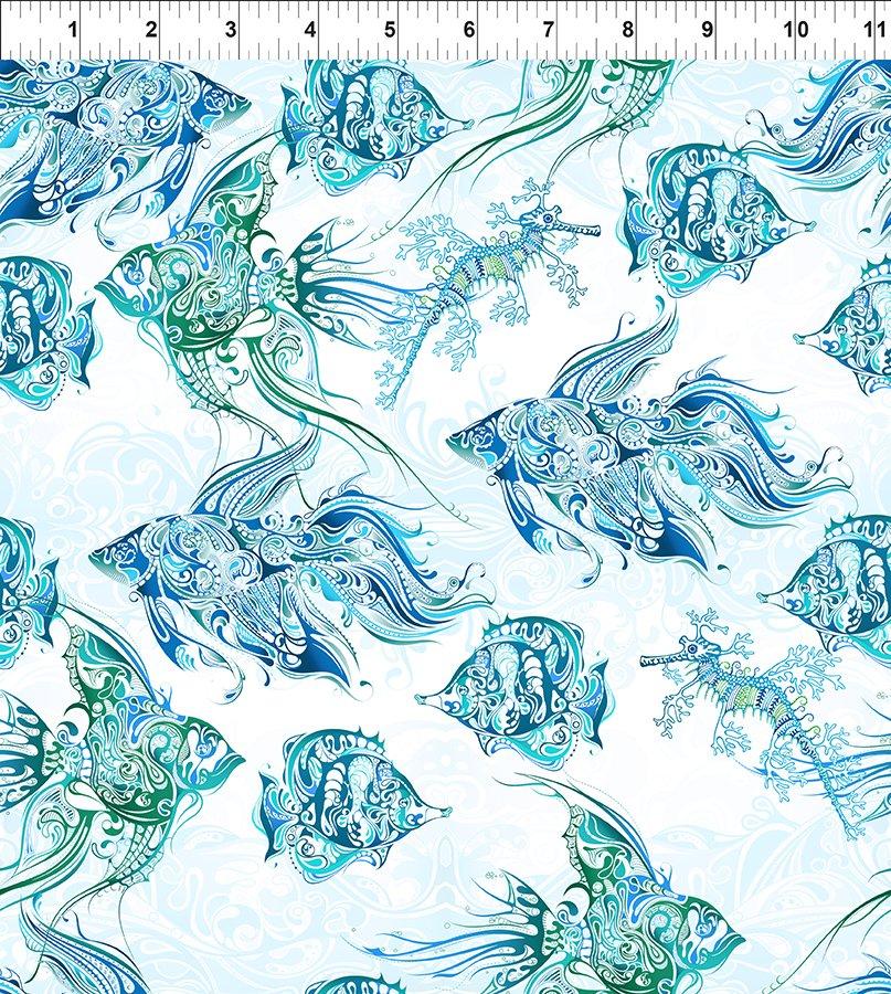 Wonders_Of_The_Ocean-Fish_Blue_4WO-1_Cotton_Fabric